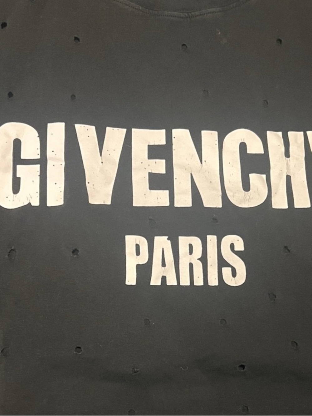 Givenchy Paris distressed black t-shirt - Picture 2 of 4